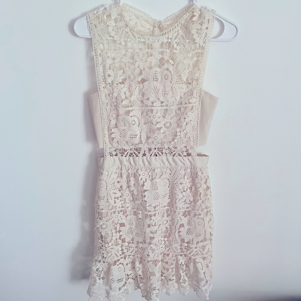 Crochet Ivory/cream color mini dress